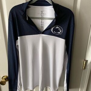 Blue and White Penn State Quarter Zip Size: L